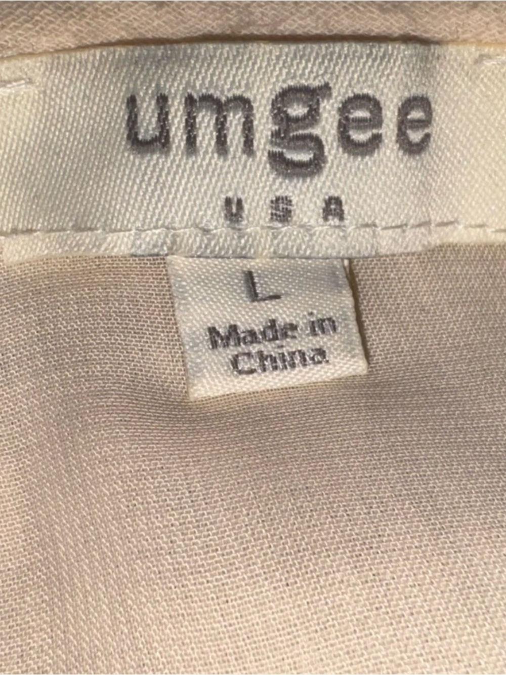 Umgee Large NWOT Cream Boho Tunic with Tassel Detail Hippie Natural Girl (B4) - Picture 5 of 5